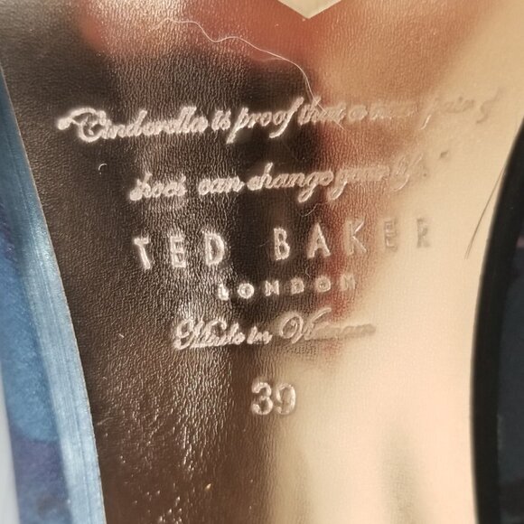 Ted Baker Kawaap Pointed Toe Pumps, Floral Print Satin, Womens Size 9 M / 39 - Picture 12 of 12